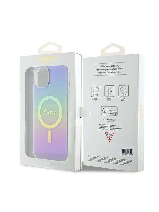 Guess Guess Etui na telefon Apple iPhone 15 Fioletowy