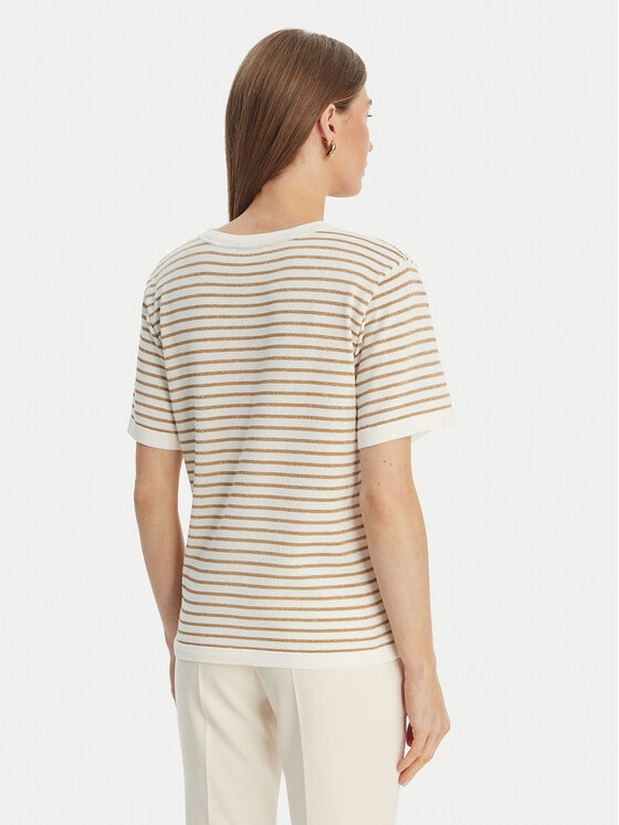 Luisa Spagnoli Luisa Spagnoli T-Shirt Cattolica 100402 Beżowy Regular Fit