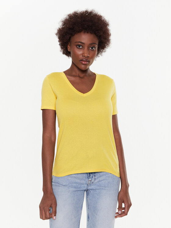United Colors Of Benetton Majica 3GA2E4230 Rumena Regular Fit