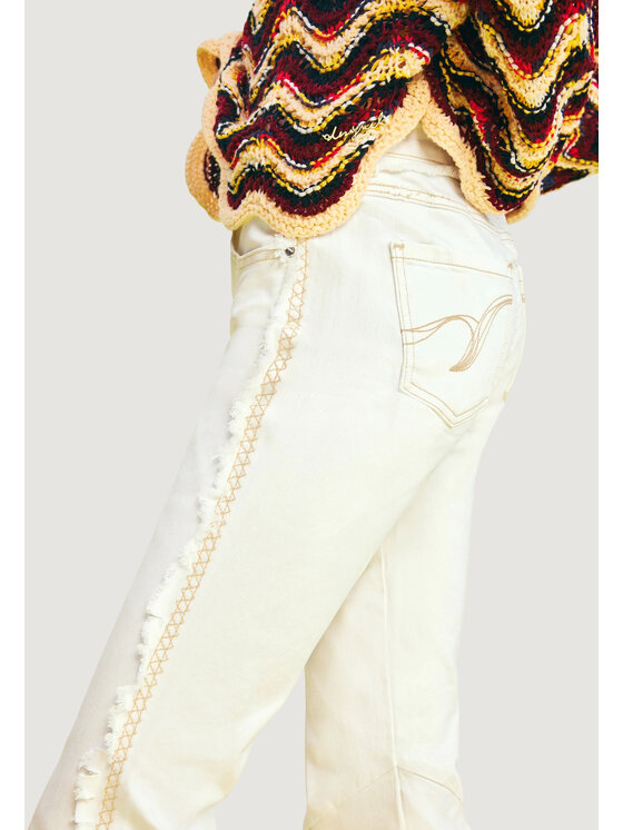 Desigual Desigual Chinosy FAIRON Biały Boot Fit