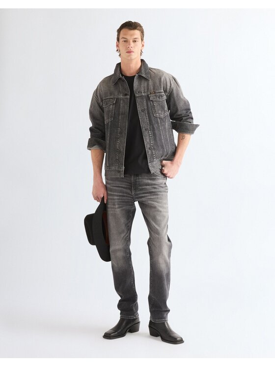 Wrangler Wrangler Kurtka jeansowa ANTI FIT TRUCKER JACKET Szary Regular Fit
