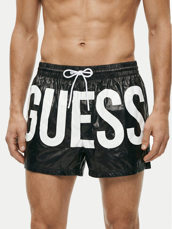 Guess Guess Pantaloni scurți pentru înot F6GT03 WN322 Negru Regular Fit