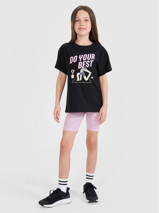 4F 4F T-Shirt HAVE SOME FUN Czarny Regular Fit
