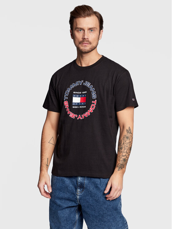 Tommy Jeans Tommy Jeans T-shirt DM0DM15676 Crna Relaxed Fit