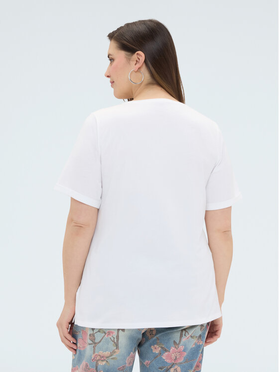 Fiorella Rubino Fiorella Rubino T-Shirt G0BML009209N011 Biały Regular Fit