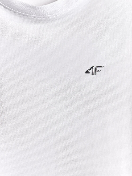 4F 4F T-Shirt BASIC+ Biały Regular Fit