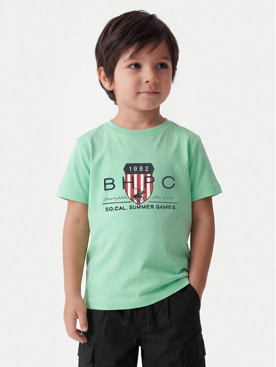 Beverly Hills Polo Club Beverly Hills Polo Club Póló P-SS26B-TS414011 Zöld Regular Fit