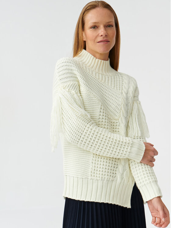 Tatuum Pulover Frimi T2319.095 Écru Oversize