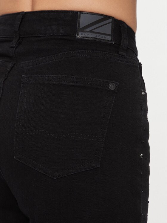 Pepe Jeans Pepe Jeans Jeansy Sparkle PL204604 Czarny Relaxed Fit