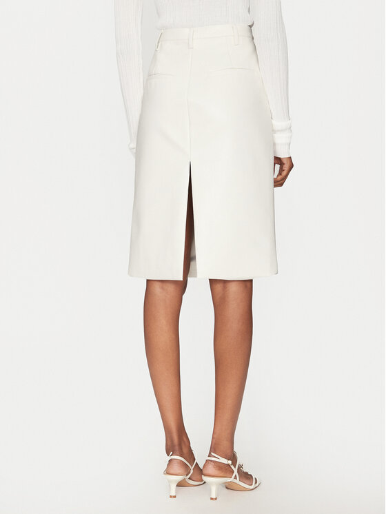 BARDOT BARDOT Spódnica z imitacji skóry 59679SB1 Biały Regular Fit
