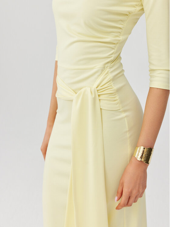 Roco Fashion Roco Fashion Každodenné šaty Lidiana Žltá Slim Fit