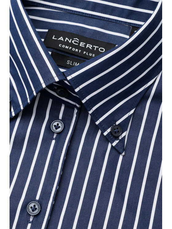 Lancerto Lancerto Koszula Luthien Slim KO073126000021 Granatowy Slim Fit