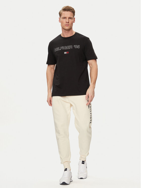 Tommy Hilfiger Tommy Hilfiger T-krekls 85' MW0MW34427 Melns Regular Fit