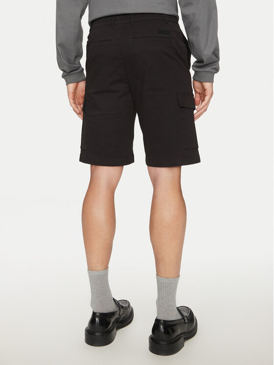 Calvin Klein Calvin Klein Szorty materiałowe Modern Twill K10K114067 Czarny Regular Fit