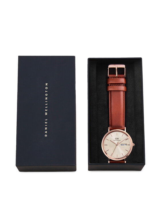 Daniel Wellington Daniel Wellington Zegarek Classic Day Display 40 DW00100829 Różowe złoto