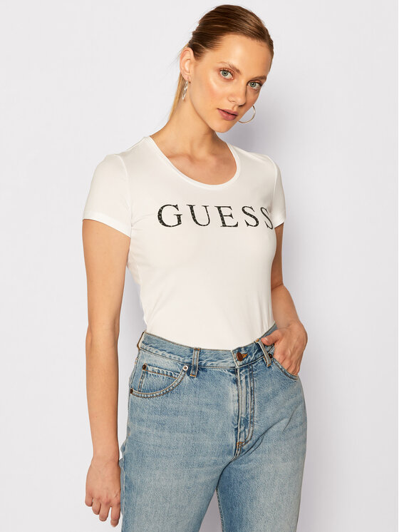 Guess T-shirt Emma W0YI0F J1300 Blanc 