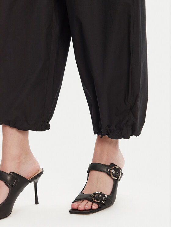 PINKO PINKO Bavlnené nohavice 105210 A2LD Čierna Relaxed Fit