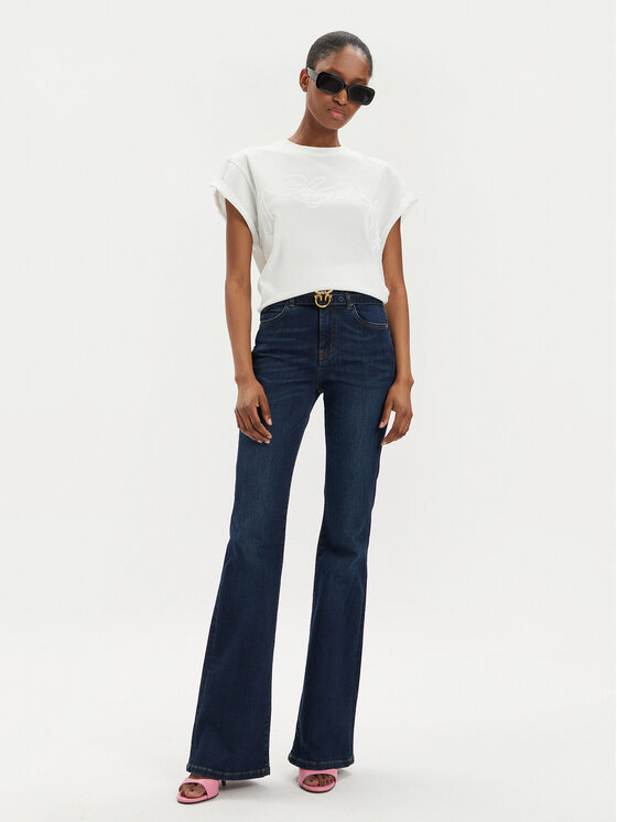 PINKO Pinko T-Shirt Telesto 103138 A1XD Bílá Relaxed Fit