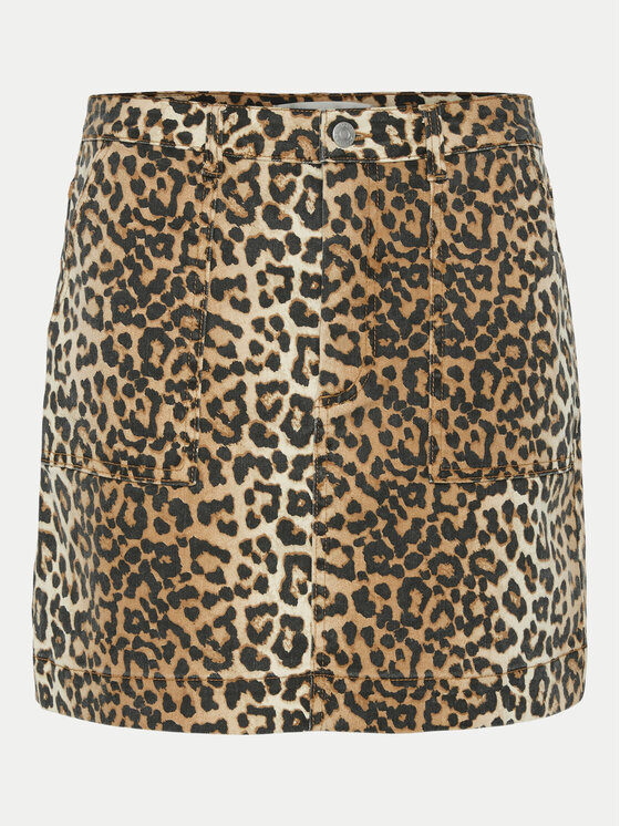 YAS YAS Džínová sukně Leonora 26036831 Hnědá Slim Fit