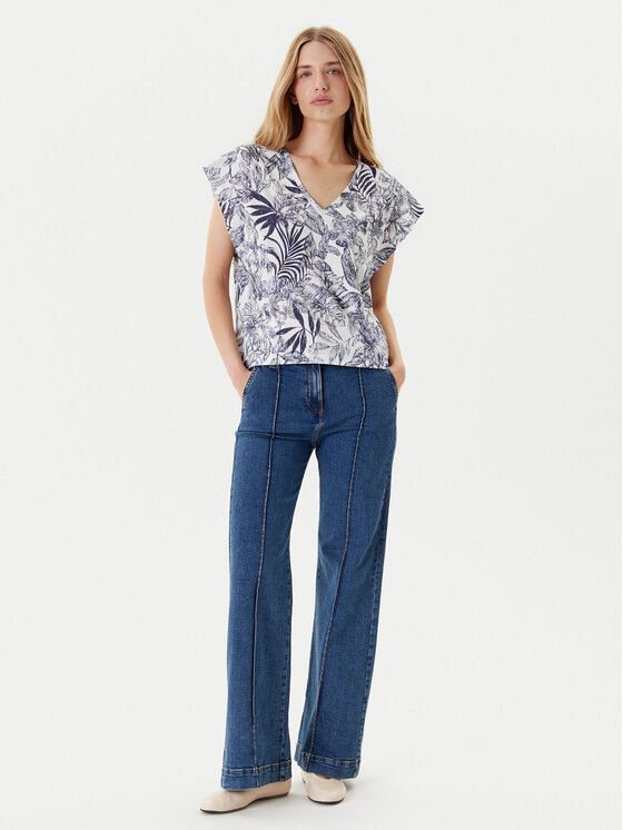United Colors Of Benetton United Colors Of Benetton T-krekls 3SEBD10AE Zils Relaxed Fit