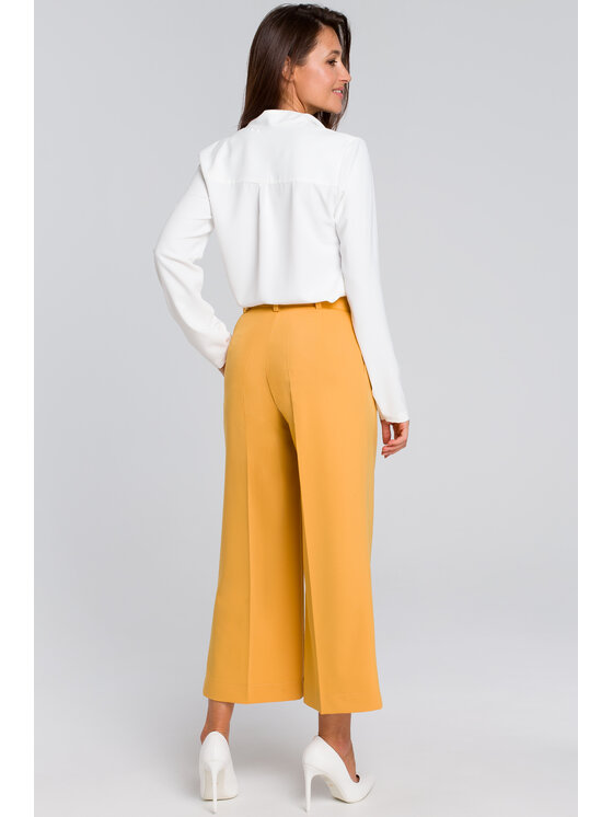 Stylove Stylove Dámske nohavice S139 Žltá Regular Fit