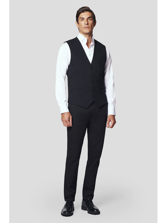 Lancerto Lancerto Kamizelka Pagani KA131224000005 Czarny Slim Fit