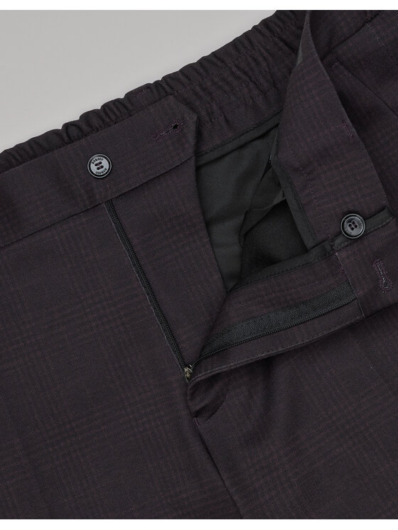 Borgio Borgio Spodnie garniturowe gozzano Bordowy Slim Fit