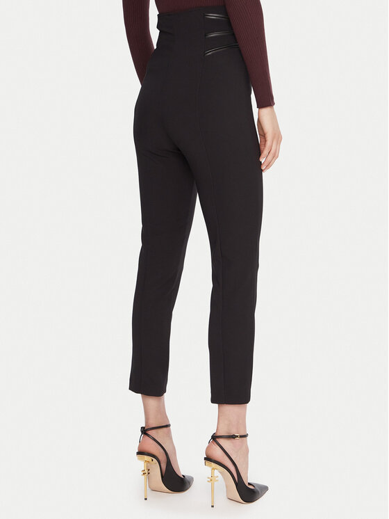 Elisabetta Franchi Elisabetta Franchi Pantaloni di tessuto PA-119-56E2-V440spodnie Nero Regular Fit