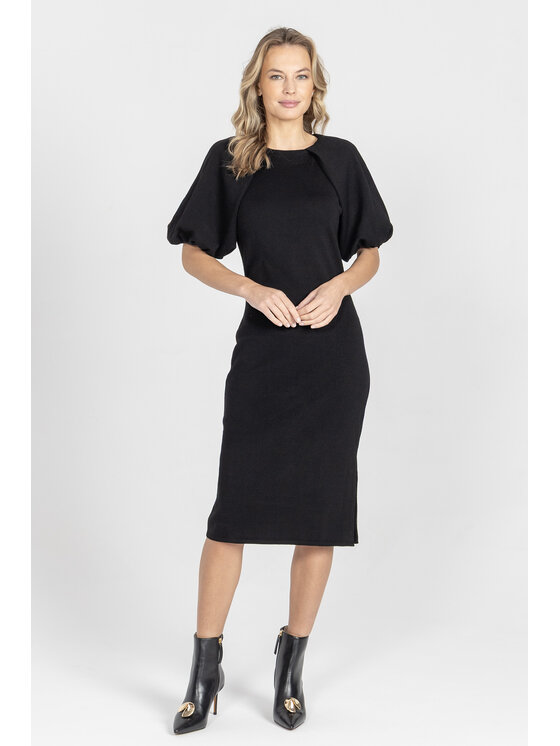 Deni Cler Milano Deni Cler Milano Sukienka elegancka T-DC-357D-E5-20-90-1 Czarny Regular Fit