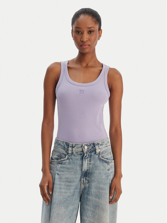 HUGO HUGO Top Datamia 50514489 Fialová Slim Fit