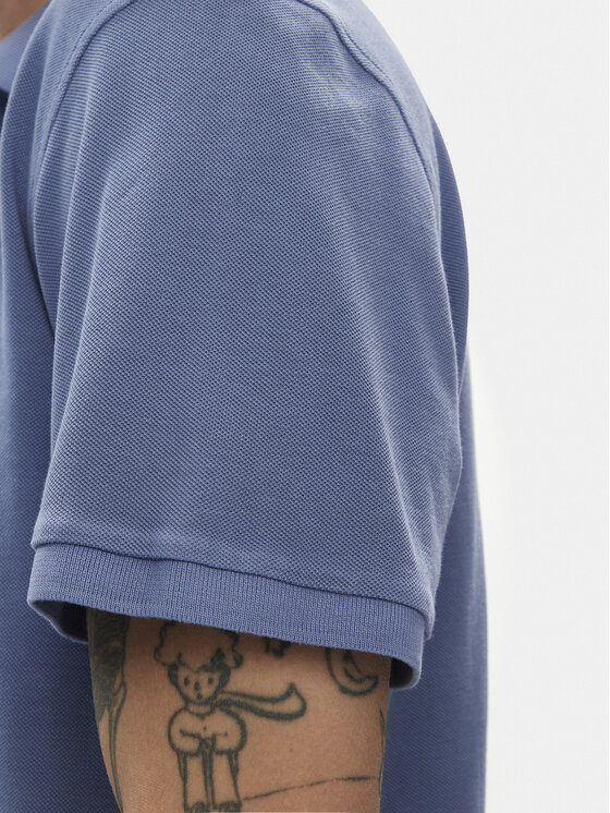 Lee Lee Тениска с яка и копчета 112349954 Син Regular Fit