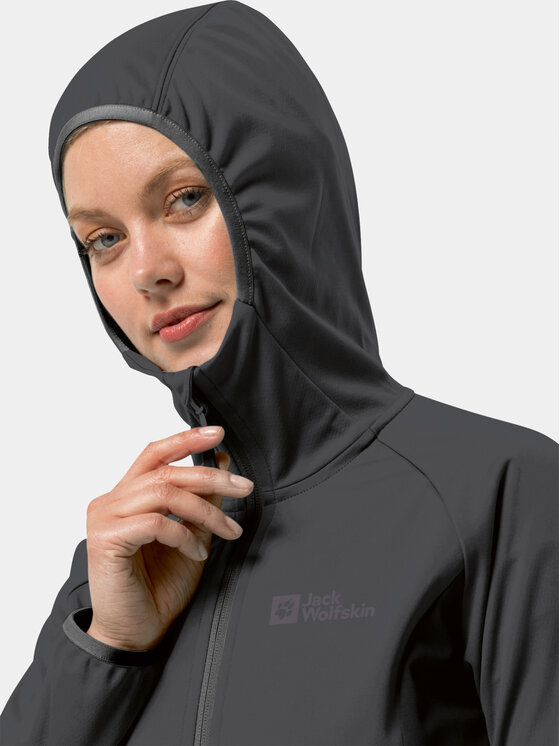 Jack Wolfskin Jack Wolfskin Яке softshell Go Hike Softshell 1306862 Черен Regular Fit