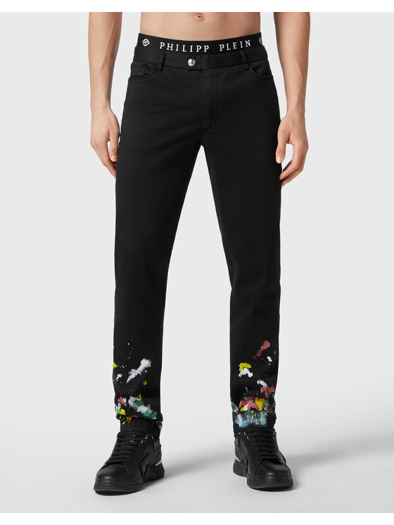 PHILIPP PLEIN PHILIPP PLEIN Chino kalhoty 3271 Černá Chino Fit