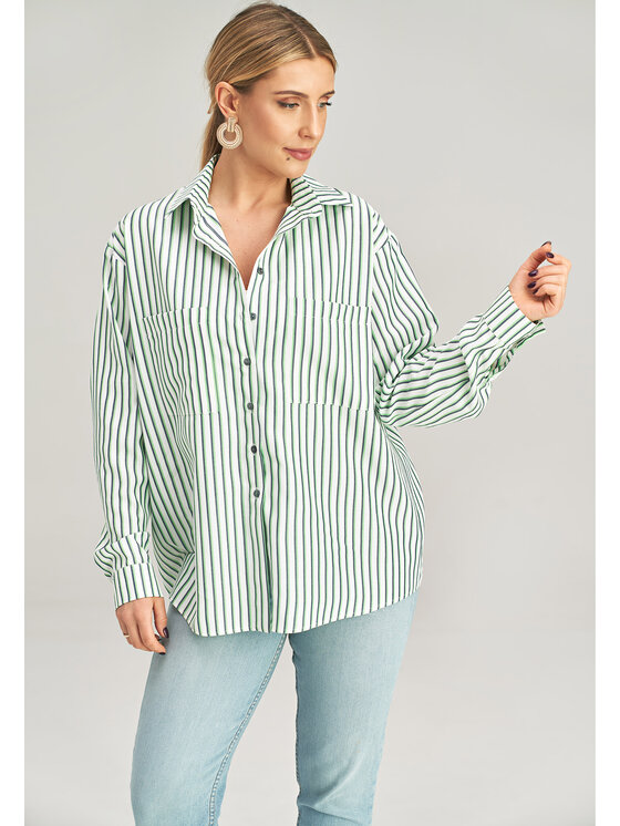 FIGL FIGL Košeľa M1024 Zelená Regular Fit