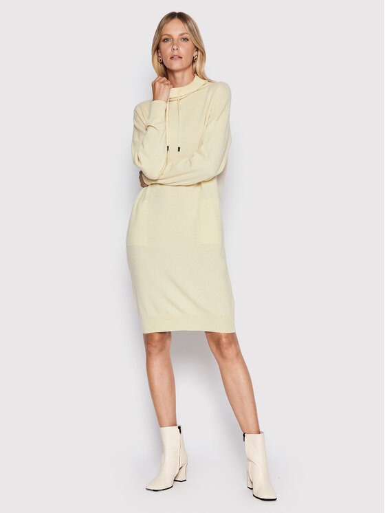 Vestito di maglia M92200F12 Beige Regular Fit