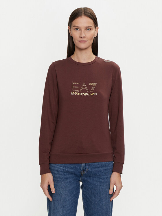 EA7 Emporio Armani EA7 Emporio Armani Bluză 8NTM45 TJ9RZ 1755 Maro Regular Fit