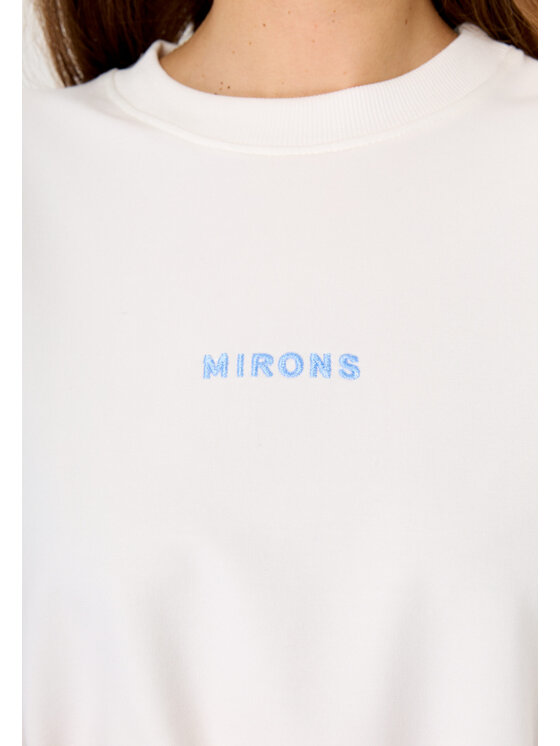 Mirons Mirons T-Shirt Print Biały Oversize