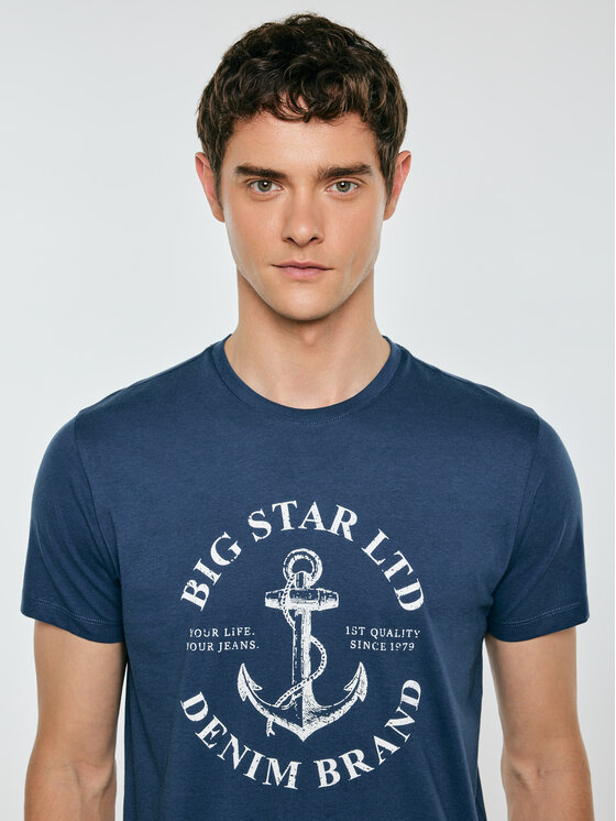 BIG STAR BIG STAR T-Shirt KARTES Niebieski Basic Fit