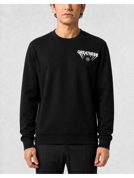 PHILIPP PLEIN PHILIPP PLEIN Mikina 25977 Čierna Regular Fit