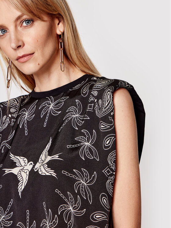 PINKO Pinko Μπλουζάκι Acqua 20211 PSPG 1N1321 8557 Μαύρο Regular Fit