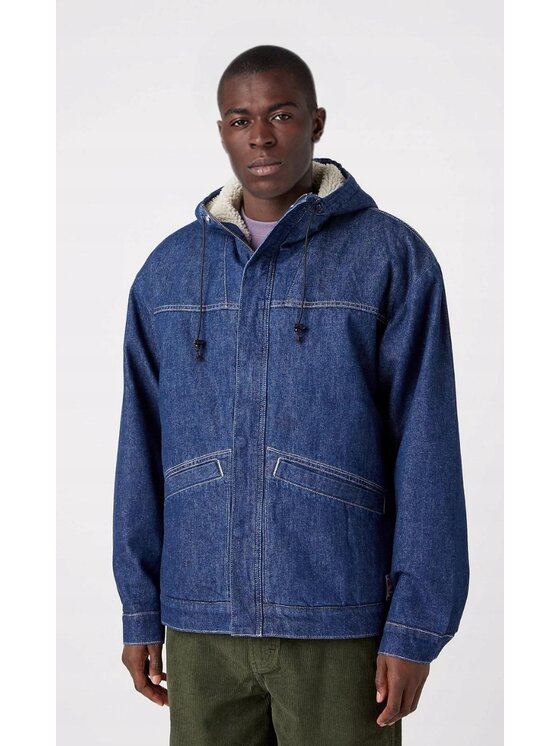 Wrangler Wrangler Kurtka przejściowa Sherpa Jacket Niebieski Basic Fit