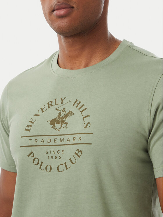Beverly Hills Polo Club Beverly Hills Polo Club T-Shirt M1369 Zelená Regular Fit