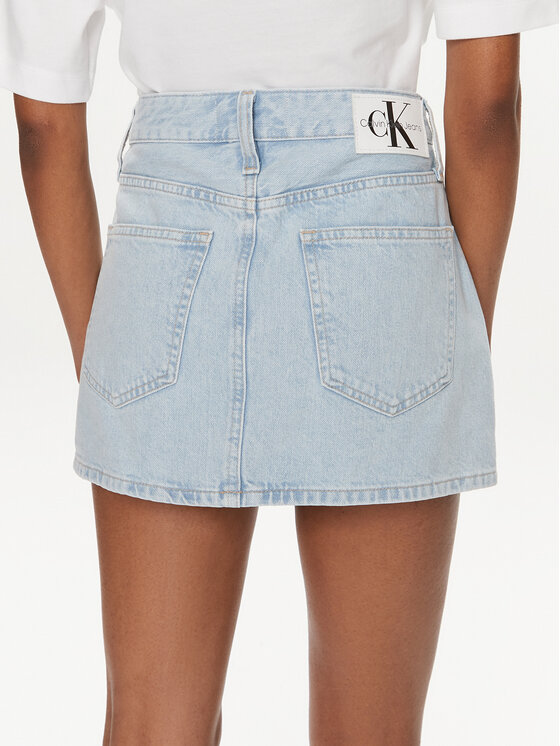 Calvin Klein Jeans Calvin Klein Jeans Džínsová sukňa J20J222828 Modrá Slim Fit