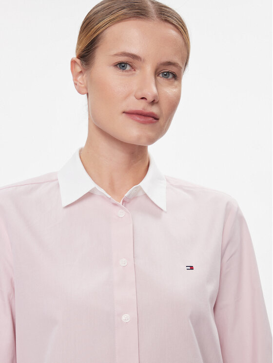Tommy Hilfiger Tommy Hilfiger Πουκάμισο Fill A Fill Regular Shirt WW0WW40531 Ροζ Regular Fit