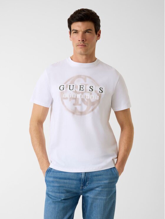 Guess Guess T-Shirt 182171 Bílá Classic Fit