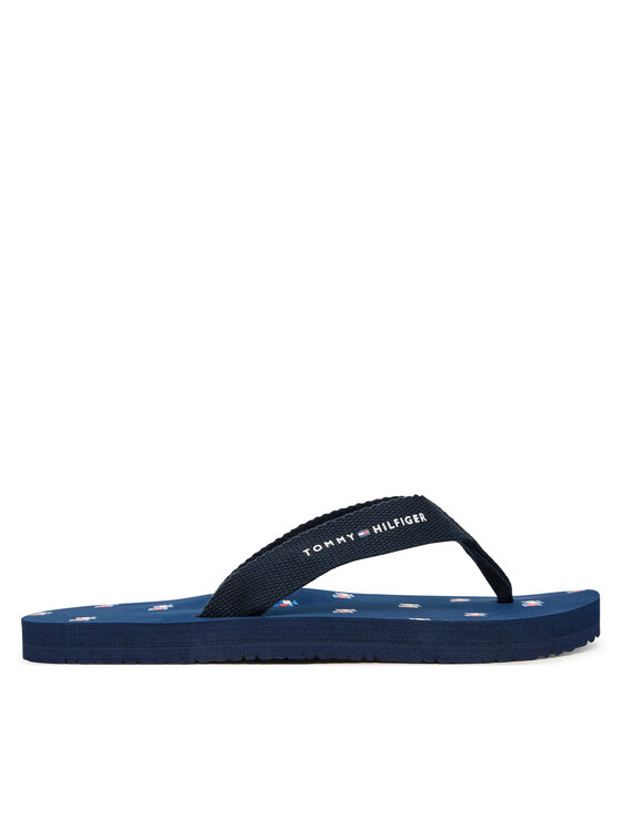 Tommy Hilfiger Tommy Hilfiger Klapki T3X8-34409-0058 Niebieski