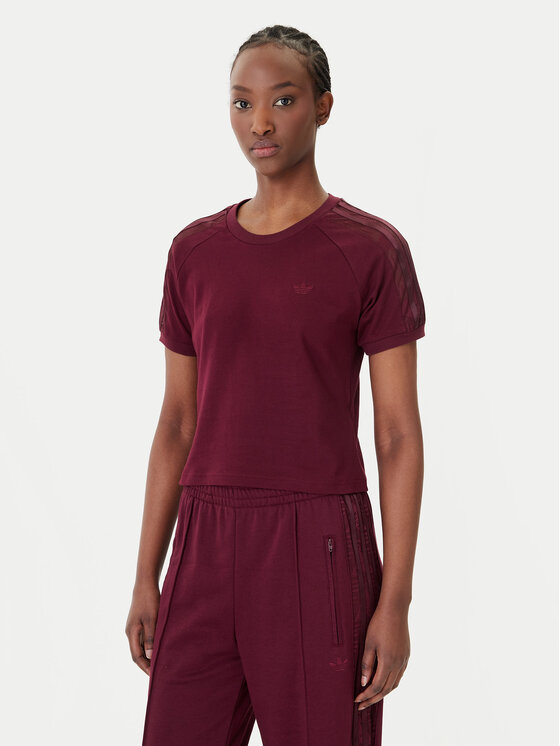 adidas adidas T-särk Lace Cali KC6453 Bordoopunane Regular Fit