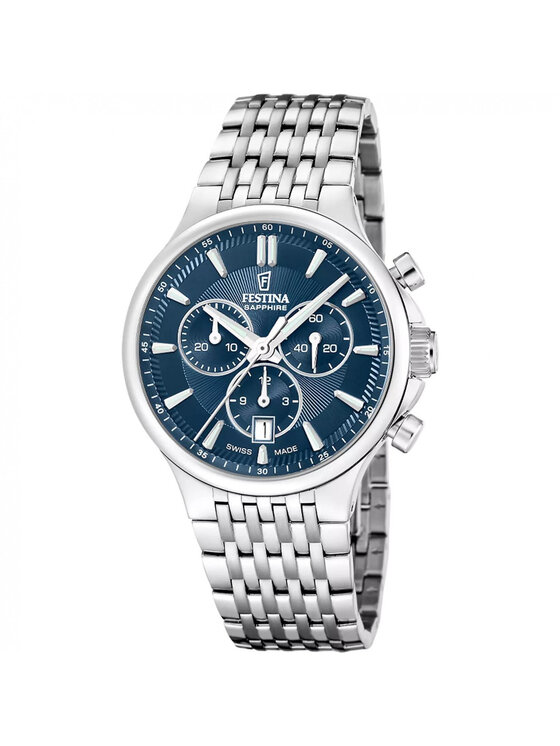 Festina Festina Zegarek F20093-2 Srebrny