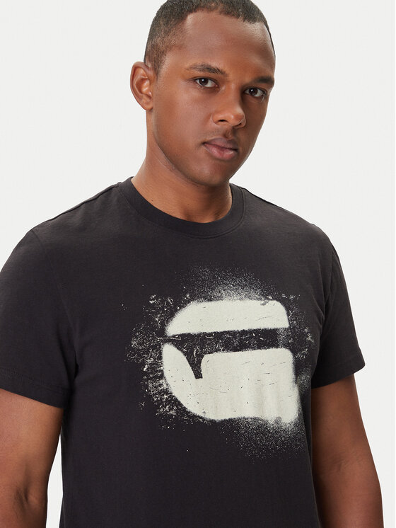 G-Star Raw G-Star Raw T-shirt Spray Logo D26833-D101 Crna Regular Fit