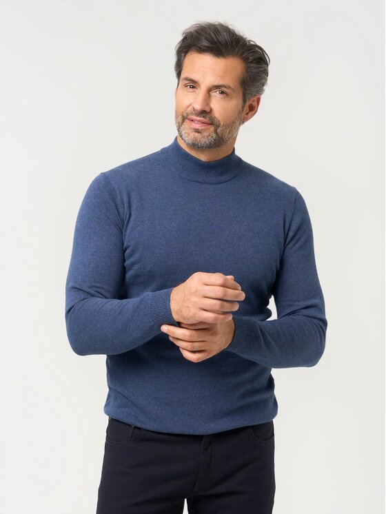 Willsoor Willsoor Sweter 71428 Niebieski Anatomic Fit